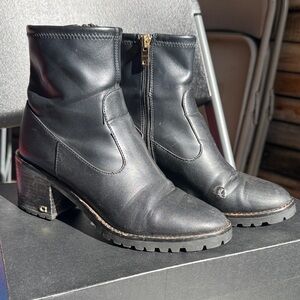 Coach Black Leather Heeled Boots